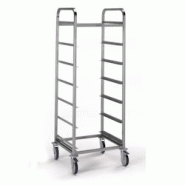 Chariot à paniers CGC-7 Sammic - Avec glissières en L, acier inoxydable AISI 304, roulettes avec frein - gris métal 5860731