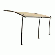 COULEURS DU MONDE Pergola adossée Kyoto 3,50x4m aluminium avec toile fixe polyester écru 300g/m² - gris aluminium 3700263326363 COULEURS DU MONDE Pergola adossée Kyoto 3,50x4m aluminium avec toile fixe polyester écru 300g/m² - gris aluminium 3700263326363