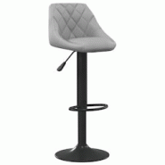 Décoshop26 - Tabouret de bar x1 chaise haute coutures losage en velours gris clair et acier noir DEC029482 - gris 3000257397462 Décoshop26 - Tabouret de bar x1 chaise haute coutures losage en velours gris clair et acier noir DEC029482 - gris 3000257397462