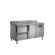 Desserte réfrigérée positive - 2 tiroirs 1 porte - Inox AISI304 - Température +2°C à +10°C - Référence CK7220_0