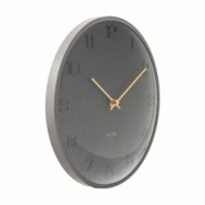 Horloge murale en métal Fuerte Dome gris Karlsson - gris 8714302772436 Horloge murale en métal Fuerte Dome gris Karlsson - gris 8714302772436