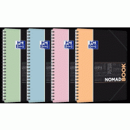 Oxford Lot de 5 Nomadbook Etudiants Pastel rel. Intégrale A4+, 160p./80 feuilles 90g/m², Séyès, coloris assortis (4) - 3020120222295