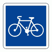 Panneau C113 - Indication d'une piste ou d'une bande cyclable (Aluminium bords rebordÃ©s, 700 mm, Classe 2)