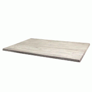 Plateau rectangulaire de table extérieur Werzalit 110x70cm décor pondérosa blanc