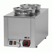 RedFox Bain-marie électrique 2 récipients ronds – système mouillé - 10522