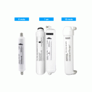 Renouvellement MiniKit Hybride Osmodyn® - Pré-filtre Charbon actif KDF, Pré-Filtre à sédiment 5 microns, Post-filtre minéralisant végétal coco, Membranes à osmose inverse encapsulée_1