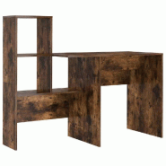 VidaXL Bureau Chêne fumé 131,5 x 50 x 106,5 cm Bois d'ingénierie Modèle Vega ProDesk Pure - 869302