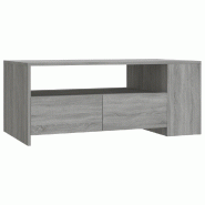 VidaXL Table basse sonoma gris 102x55x42 cm bois d'ingénierie Modèle Sirius Confort Plus - 816935