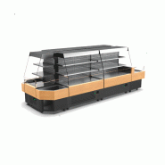 Vitrine réfrigérée semi-verticale TERRA - EUROVITRINE - 1m20 - 2 étagères + base - froid positif ventilé