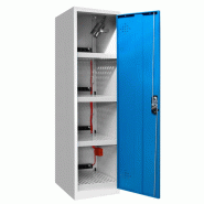 Armoire stockage et charge batteries lithium haute 1 porte - AZ151 - Noir