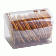 Coffret transparent 10x7x7.5cm - par 10 - pour bonbons, biscuits, billes de savon