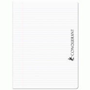CONQUERANT Lot de 10 Cahier Réversible Classique PP piqué 24x32, 96p./48 feuilles 90g/m², ligné, incolore - 3020120282138
