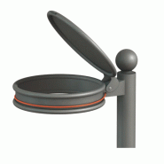 Corbeille JADE sur potelet vigipirate