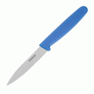 Couteau d'office Hygiplas rouge 7,5 cm - Bleu