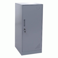 Décoshop26 - Armoire vestiaire métallique avec tringle et étagère amovible 90x38x45 cm acier gris 04_0008964 - 3000267246675