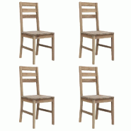 Décoshop26 - Set de 4 chaises de salle à manger cuisine design classique en bois d'acacia DEC025615 - Bois massif 3000255349159