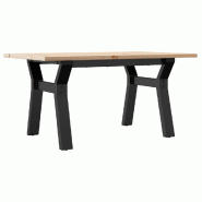 Décoshop26 - Table basse rectangulaire style industriel cadre en y 80 x 50 x 40 cm bois de pin et acier DEC036291 - acier 3000261147701