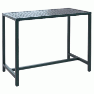 Décoshop26 - Table haute extérieure table de bar jardin 105 x 130 x 65 cm structure acier thermolaqué vert 04_0008733 - 3000267110655_0