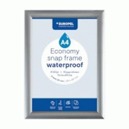 Europel Cadre clipsable Economy Étanche A4 Argent 25 mm - aluminium 355131 Europel Cadre clipsable Economy Étanche A4 Argent 25 mm - aluminium 355131