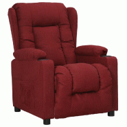 Fauteuil inclinable Rouge bordeaux Tissu Modèle Xervoria - 339051