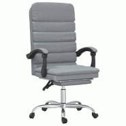 Helloshop26 - Fauteuil de bureau massage inclinable de bureau informatique étude clair tissu gris 02_0025386 - gris métal 3000215309193