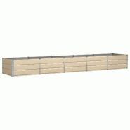 Helloshop26 - Jardinière moderne design industriel 400 x 80 x 45 cm pour extérieur et intérieur en acier ivoire 02_0059151 - acier 3000240976391