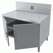 ITALCONCEPT L2G Meuble Trancheur Desssus Inox, Dosseret 250X50 Mm, 750 x 1200 x 700mm - 3616350081346_0