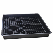 Petit bac de rétention en PEHD avec caillebotis de 100 litres - BPP100 Petit bac de rétention en PEHD avec caillebotis de 100 litres - BPP100