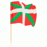 Petit drapeau Euskadi bois 4x3/6,5cm - par 144
