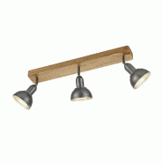 Plafonnier/applique Led 3 lampes culot E14 - Trio - Delhi III - gris 4017807430219