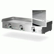 Plancha électrique NOVO-SNACK rainurée en ACIER rectifié - L1000 | Mainho - NSRREM100N