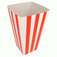 Pot à pop-corns The pack carton ondulé nano micro 3 L 9x14x23cm blanc - par 600