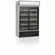 Réfrigérateur vitré FSC1200S - 2 portes vitrées coulissantes à fermeture automatique, blanc RAL9016