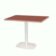 RestooTab - Table Round blanc 110x70cm rosso jaipur fenix chants couleur bois - rouge Bois manufacturé TB-ROURC1-11070M-ROSS.J-BOI