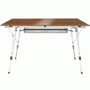 TecTake GmbH tectake Table pliante en aluminium Bastian, réglable en hauteur 120 x 70,5 x 58-79 cm Aspect Bois - marron aluminium 406629 TecTake GmbH tectake Table pliante en aluminium Bastian, réglable en hauteur 120 x 70,5 x 58-79 cm Aspect Bois - marron aluminium 406629