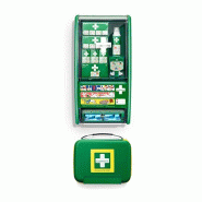 1 "Cederroth" First Aid & Burn Station Set DIN 13157 22,7 cm x 29,4 cm x 57,2 cm vert détectable - 92200