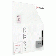 ALLboards Tableau Blanc en Verre CLASSIC WHITE 80x60 cm - blanc TS80x60W