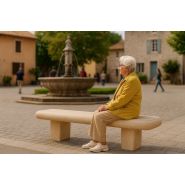 Banc droit en béton - Botticelli article 452 - monobloc sans dossier_1