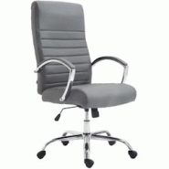 CLP Fauteuil de bureau XL Valais similicuir Gris - gris polyester 192392908 CLP Fauteuil de bureau XL Valais similicuir Gris - gris polyester 192392908