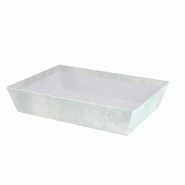 Corbeille carton effet givré 36x27x7 cm