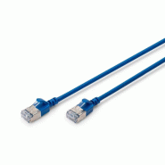 DIGITUS CAT 6A F-FTP Slim Patchkabel, 5m, bleu, 5 m, bleu - bleu 4016032498070