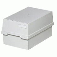 Exacompta Boîte pour 1200 fiches A4 paysage, coloris gris lumière - gris matière synthétique 51540D