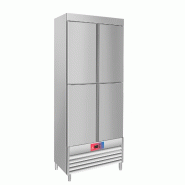 Gasfrit – Armoire réfrigérée 4 portes en acier inoxydable, tropicalisée classe D. 1220 × 700 × 2050 mm - gris inox e90011