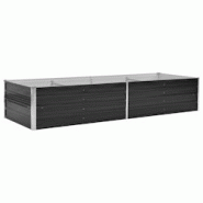 Helloshop26 - Jardinière lit surélevé plantes fleurs jardin anthracite 240 x 80 x 45 cm acier galvanisé anthracite 02_0001143 - 3000075021532 Helloshop26 - Jardinière lit surélevé plantes fleurs jardin anthracite 240 x 80 x 45 cm acier galvanisé anthracite 02_0001143 - 3000075021532