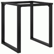 Helloshop26 - Pieds de table à manger cadre en O 60 x 60 x 73 cm installation facile style industriel en acier noir 02_0047226 - noir acier 300023466