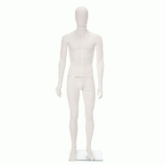 Mannequin homme Modulable Jambes Droites Blanc Mat H185cm