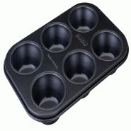 Moule à muffins 6 empreintes 28 x 19 cm Zenker Perfect Black + - noir métal 4044935065846