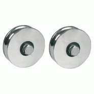 Roue à rainure ronde de 120 mm avec 1 roulement à billes - Lot de 2 Roue à rainure ronde de 120 mm avec 1 roulement à billes - Lot de 2