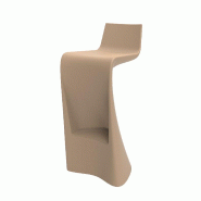 Tabouret de bar design WING - camel