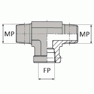 Té orientable mâle NPT x femelle NPT x mâle NPT - 1" , 29.06 , 1" , 33.22